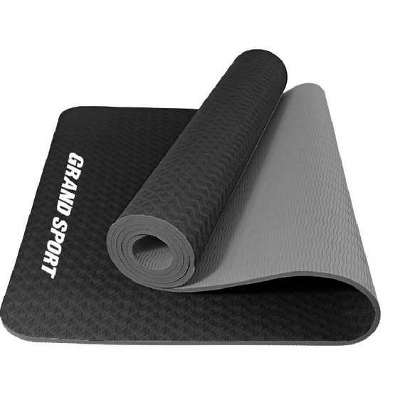 GS เสื่อโยคะ TPE สีทูโทน 6 มม.สีดำ