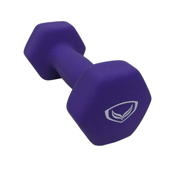 GS ดัมเบลเหล็ก หุ้มยางนีโอพรีน 3 kg สีม่วง