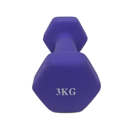 GS ดัมเบลเหล็ก หุ้มยางนีโอพรีน 3 kg สีม่วง