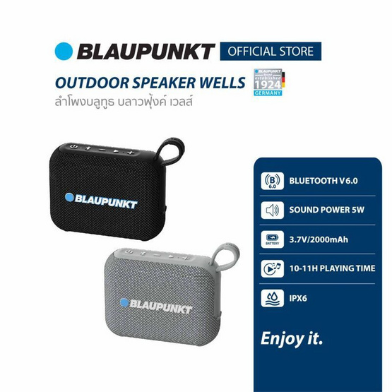 BLAUPUNKT ลำโพงบลูทูธพกพา WELLS