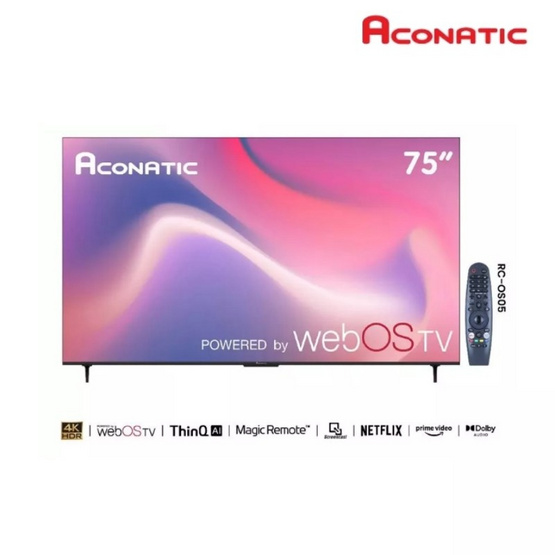 ACONATIC ทีวี  สมาร์ททีวี 75 นิ้ว 4K UHD LED รุ่น 75US900AN