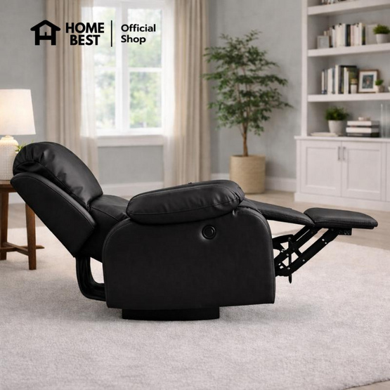 HomeBest เก้าอี้รีไคลเนอร์ Recliner ผลิตจากวัสดุพรีเมียม หุ้มหนังPVC