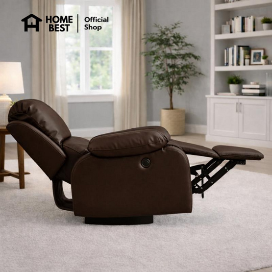 HomeBest เก้าอี้รีไคลเนอร์ Recliner ผลิตจากวัสดุพรีเมียม หุ้มหนังPVC