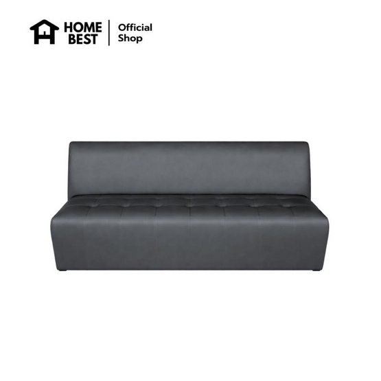 HomeBest โซฟามีพนักพิง 3 ที่นั่ง หุ้มหนัง PVC