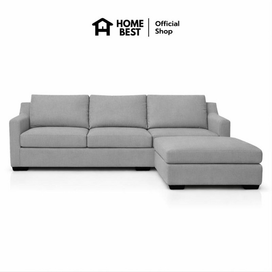 Wellplus โซฟาผ้าแคนวาส L-Shape รุ่น Maple แยกที่วางขา