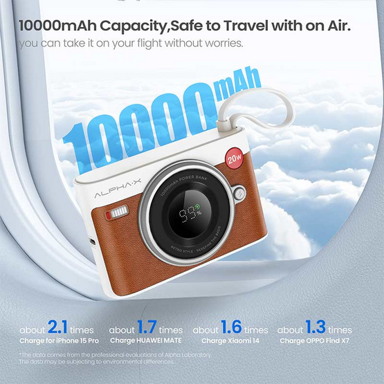 Alpha-X Power Bank 10000 mAh รุ่น ALP10-28PD Pro