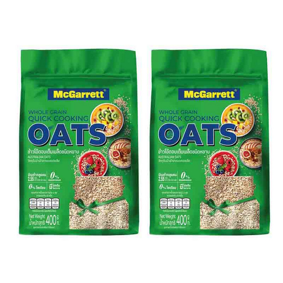 แม็กกาเรต ข้าวโอ๊ตอบเต็มเมล็ด ชนิดหยาบ ถุง 400 กรัม