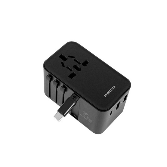 Recci หัวแปลงปลั๊กไฟ Universal PD 35W Retractable