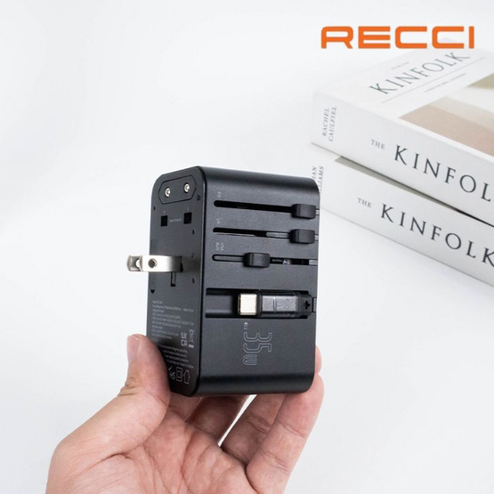 Recci หัวแปลงปลั๊กไฟ Universal PD 35W Retractable