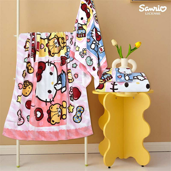 Chilli  ผ้าขนหนูลิขสิทธิ์ ขนาด 30x60 นิ้ว รุ่น KT-8074 Kitty