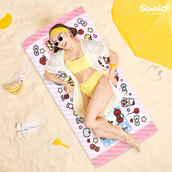 Chilli  ผ้าขนหนูลิขสิทธิ์ ขนาด 30x60 นิ้ว รุ่น KT-8074 Kitty