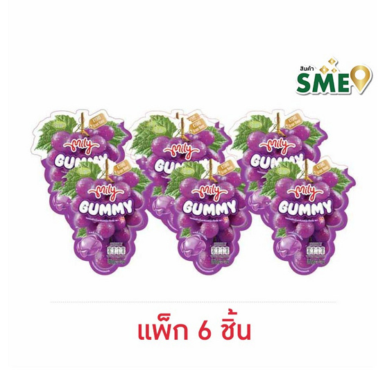 มีลี่ กัมมี่รสองุ่นเคียวโฮ 70 กรัม (แพ็ก 6 ชิ้น)