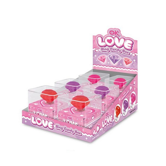 โอเค อมยิ้มไดมอนด์เลิฟริงค์แคนดี้บ็อกซ์ คลแบบ 12 กรัม (แพ็ก 6 ชิ้น)