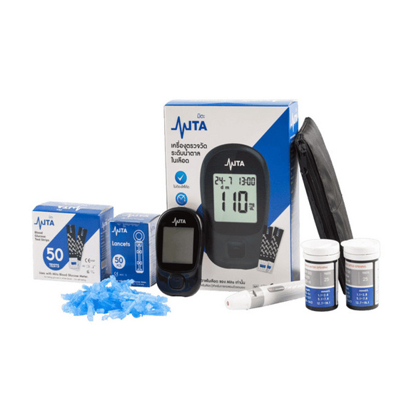 MITA เซ็ต50 เครื่องตรวจวัดระดับน้ำตาล