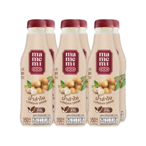 มามีมี่ น้ำลำไย 350 มล. แพ็ก 6 ขวด