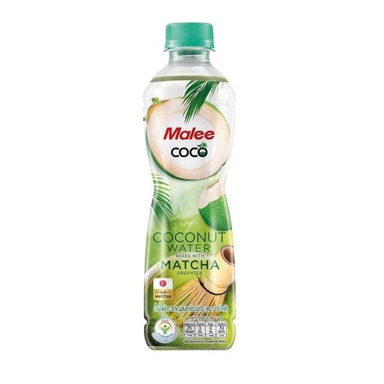 มาลีโคโค่ น้ำมะพร้าวผสมชาเขียวมัทฉะ 350 มล. ยกลัง 24 ขวด