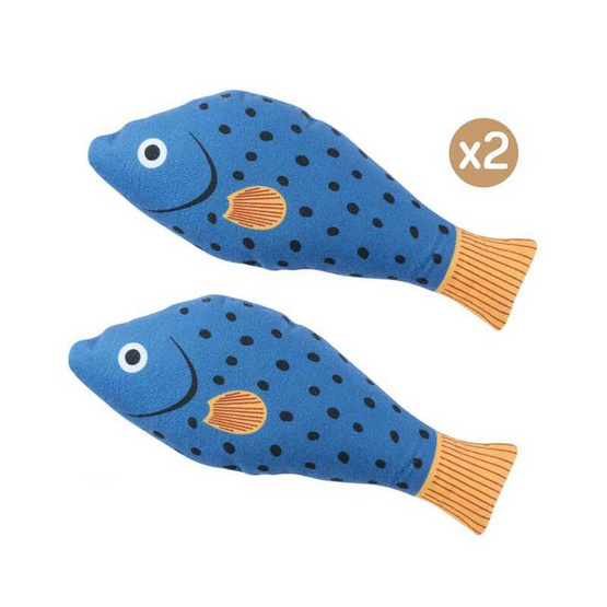 KUMA ของเล่นตุ๊กตาปลาน้อย พัฟเฟอร์น้ำเงิน แพ็คคู่