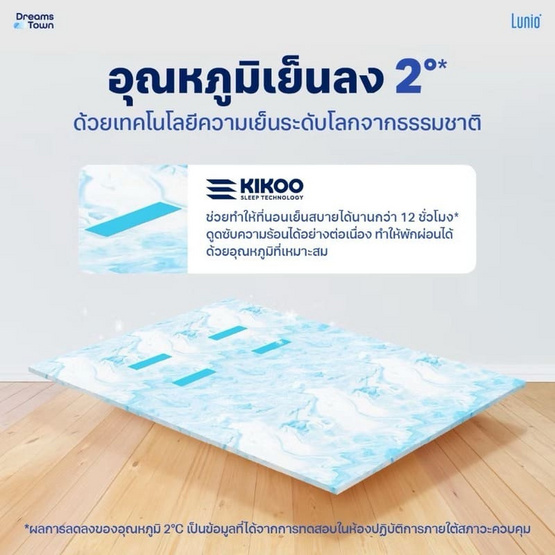 Lunio ที่นอนยางพาราแท้ นวัตกรรมพรีเมียม รุ่น Gen 4