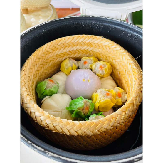 หวดนึ่งข้าวเหนียวในหม้อหุงข้าวขนาดเส้นผ่านศูนย์กลาง 5 นิ้ว