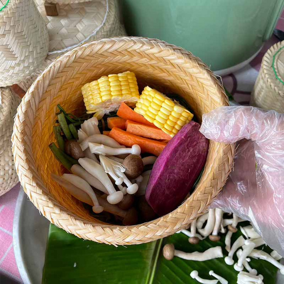 หวดนึ่งข้าวเหนียวในหม้อหุงข้าวขนาดเส้นผ่านศูนย์กลาง 5 นิ้ว