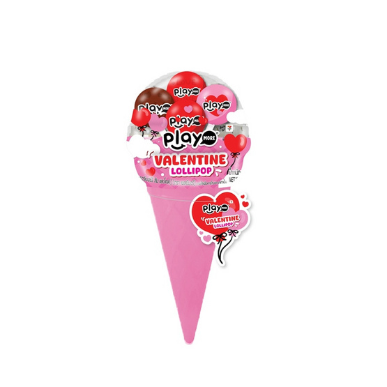 เพลย์มอร์ อมยิ้มวาเลนไทนโลลิปอปแคนดี 70 กรัม (แพ็ก 6 ชิ้น)