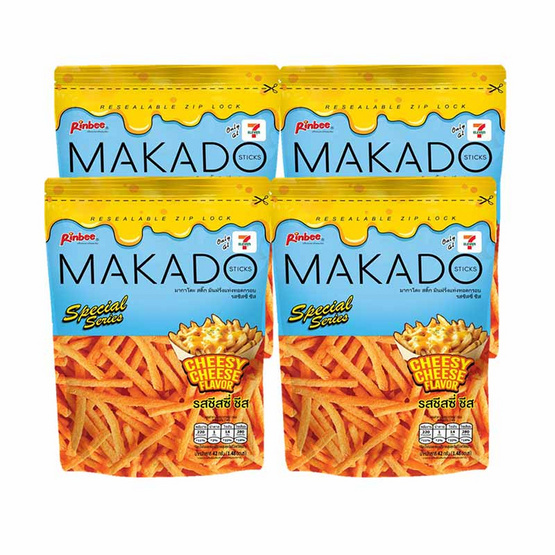 มากาโดะสติ๊ก มันฝรั่งแท่งรสชีสซี่ชีส 42 กรัม (แพ็ก 4 ชิ้น)