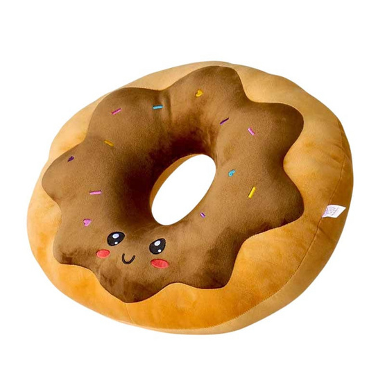 OPORTOYS หมอนตุ๊กตาโดนัท Donut 45ซม. (17นิ้ว) ช็อคโกแลต