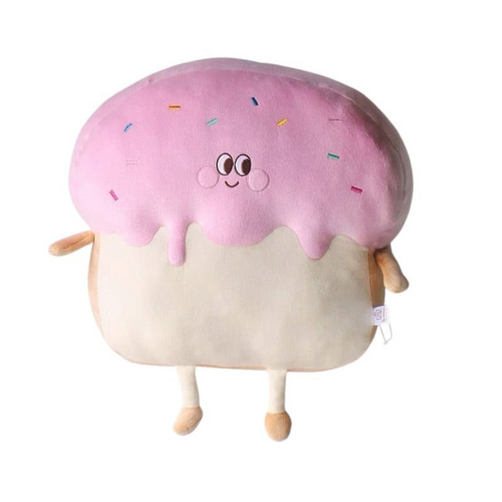 OPORTOYS หมอนตุ๊กตาขนมปังฮันนี่โทส Honey Toast (15นิ้ว) สตรอว์เบอร์รี่