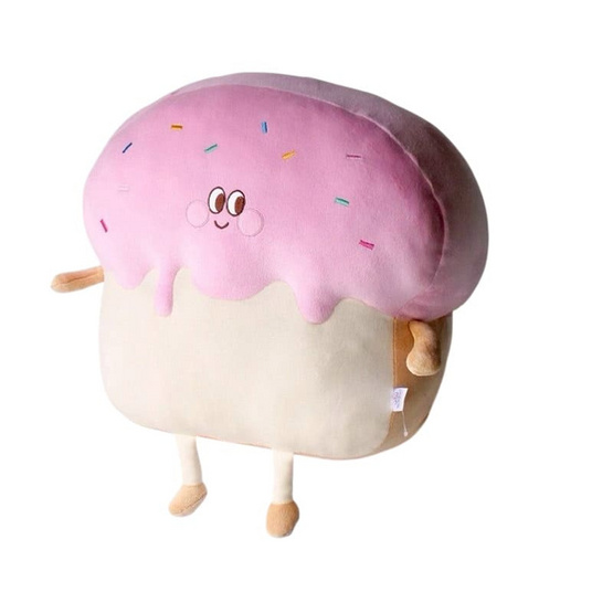 OPORTOYS หมอนตุ๊กตาขนมปังฮันนี่โทส Honey Toast (15นิ้ว) สตรอว์เบอร์รี่