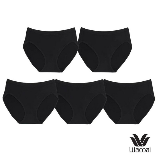 Wacoal Surprise Panty กางเกงใน Bikini แพ็ค 5 ชิ้น รุ่น WU1F34 สีดำ