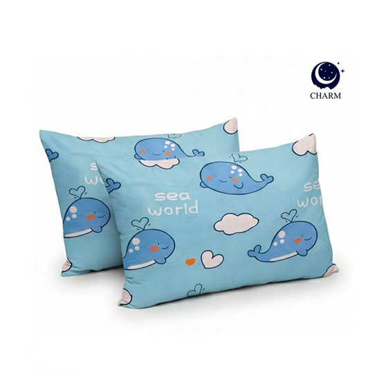 Charm หมอนหนุนเเพ็คคู่ sea world 17x27 นิ้ว