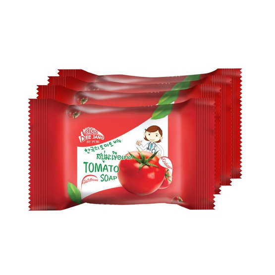 ดีจัง สบู่มะเขือเทศ 100 กรัม (แพ็ก 4 ก้อน)