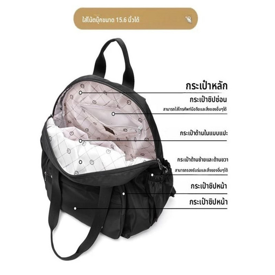 Fashion bag กระเป๋าเป้ Wet Dry Backpack พร้อมถุงฉนวนกันความร้อน