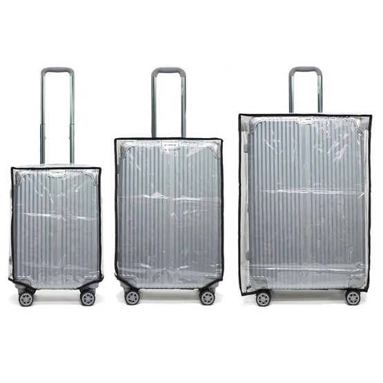 HQLUGGAGE ถุงคลุมกระเป๋าเดินทาง PVC แบบใส
