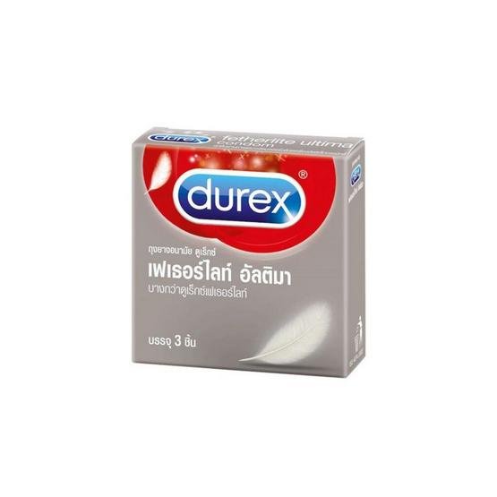ดูเร็กซ์ ถุงยางอนามัย เฟเธอร์ไลท์ อัลติมา 52 มม. บรรจุ 3 ชิ้น/กล่อง (แพ็ก 12 กล่อง)