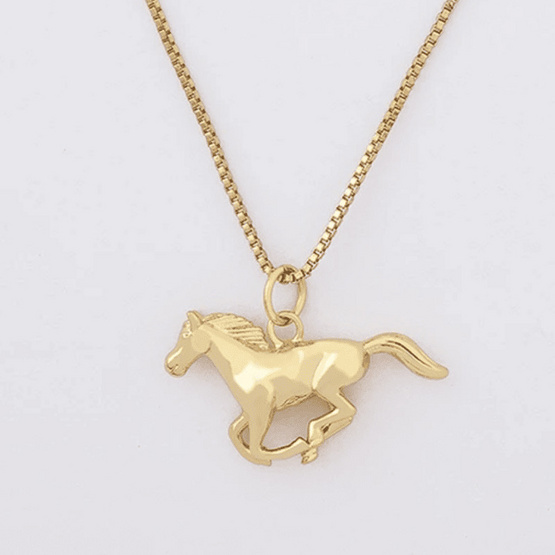 Theppratarn สร้อยคอ พร้อม จี้ม้าทอง ปีมะเมีย ปีม้าทอง นำโชค