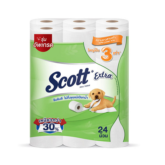 สก๊อตต์ เอ็กซ์ตร้า กระดาษชำระ ความยาว 3 เท่า (แพ็ก 24 ม้วน)