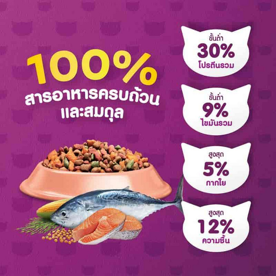 วิสกัส อาหารแมว ชนิดเม็ด สูตรแมวโต รสทูน่าและแซลมอน 3 กก.