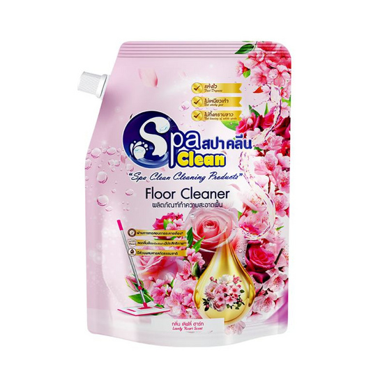 สปาคลีน น้ำยาถูพื้น กลิ่นเลิฟลี่ฮาร์ท 1800 มล.