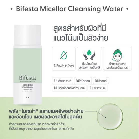 บิเฟสต้า ไมเซล่า คลีนซิ่ง วอเตอร์ แอคเน่ แคร์ 125 มล.