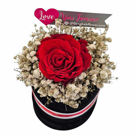 BangkokFlower ดอกกุหลาบอบแห้งในกล่องกำมะหยี่ Mini