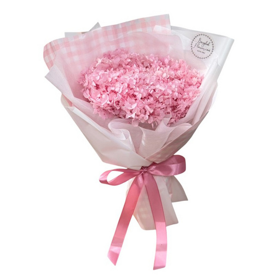 BangkokFlower ช่อดอกไฮเดรนเยียแห้งสีชมพู