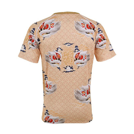 เสื้อตรุษจีนคอกลม สีครีม