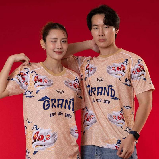 เสื้อตรุษจีนคอกลม สีครีม