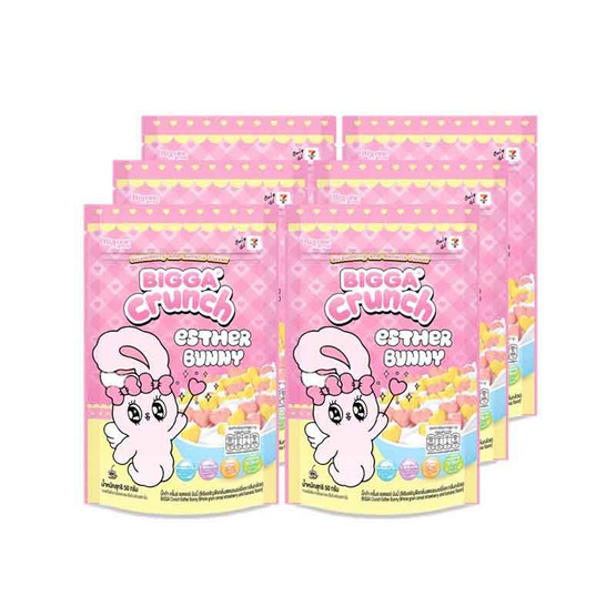 บิ๊กก้า เอสเธอร์บันนี่ซีเรียลสตรอเบอร์รีกล้วย 50 กรัม (แพ็ก 6 ชิ้น)
