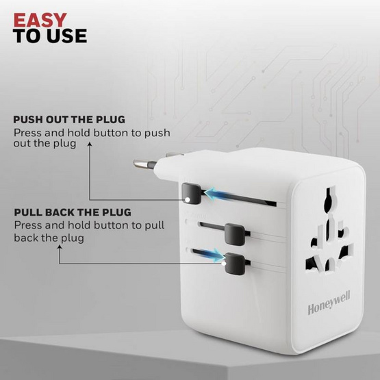 Honeywell หัวแปลงปลั๊กไฟ Universal World Travel
