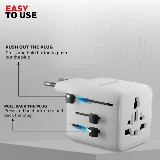 Honeywell หัวแปลงปลั๊กไฟ Universal World Travel