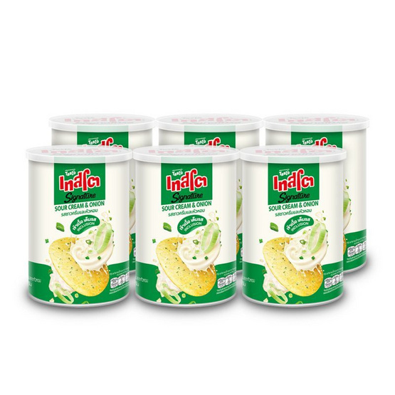 เทสโต ซิกเนเจอร์ รสซาวครีมและหัวหอม 42 กรัม (แพ็ก 6 กระป๋อง)