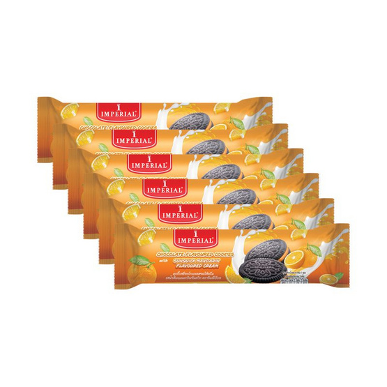 อิมพีเรียล แซนวิชคุกกี้สอดไส้ครีมน้ำส้มแมนดารินซันควิก 100 กรัม (แพ็ก 6 ชิ้น)