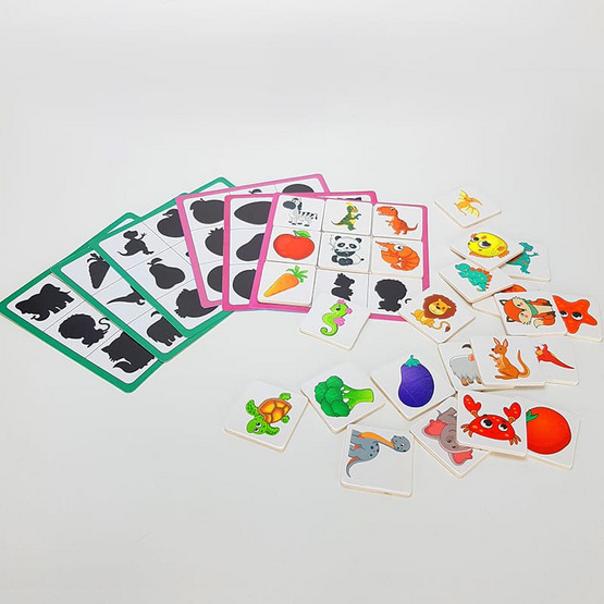 Mastery Toys จับคู่เงาไม้กล่อง